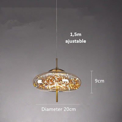 AstraGlow Modern Suspension Light | Luksusowa wisząca lampa LED do szafki nocnej