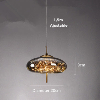 AstraGlow Modern Suspension Light | Luksusowa wisząca lampa LED do szafki nocnej