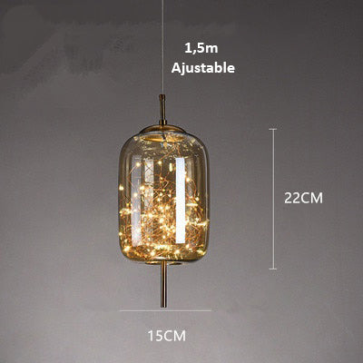 AstraGlow Modern Suspension Light | Luksusowa wisząca lampa LED do szafki nocnej