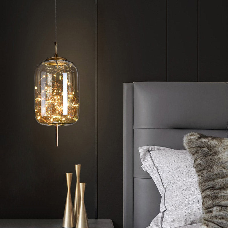 AstraGlow Modern Suspension Light | Luksusowa wisząca lampa LED do szafki nocnej