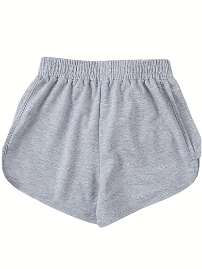 Szorty damskie z elastycznym pasem i zaokrąglonym wykończeniem boków