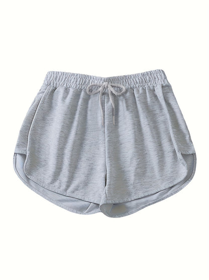 Szorty damskie z elastycznym pasem i zaokrąglonym wykończeniem boków