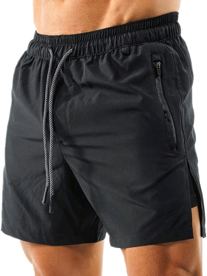 Szorty męskie z elastycznym pasem i bocznym rozcięciem