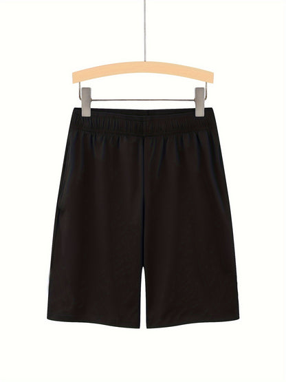 Szorty męskie z elastycznym pasem i prostym dołem