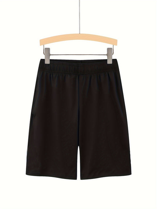 Szorty męskie z elastycznym pasem i prostym dołem