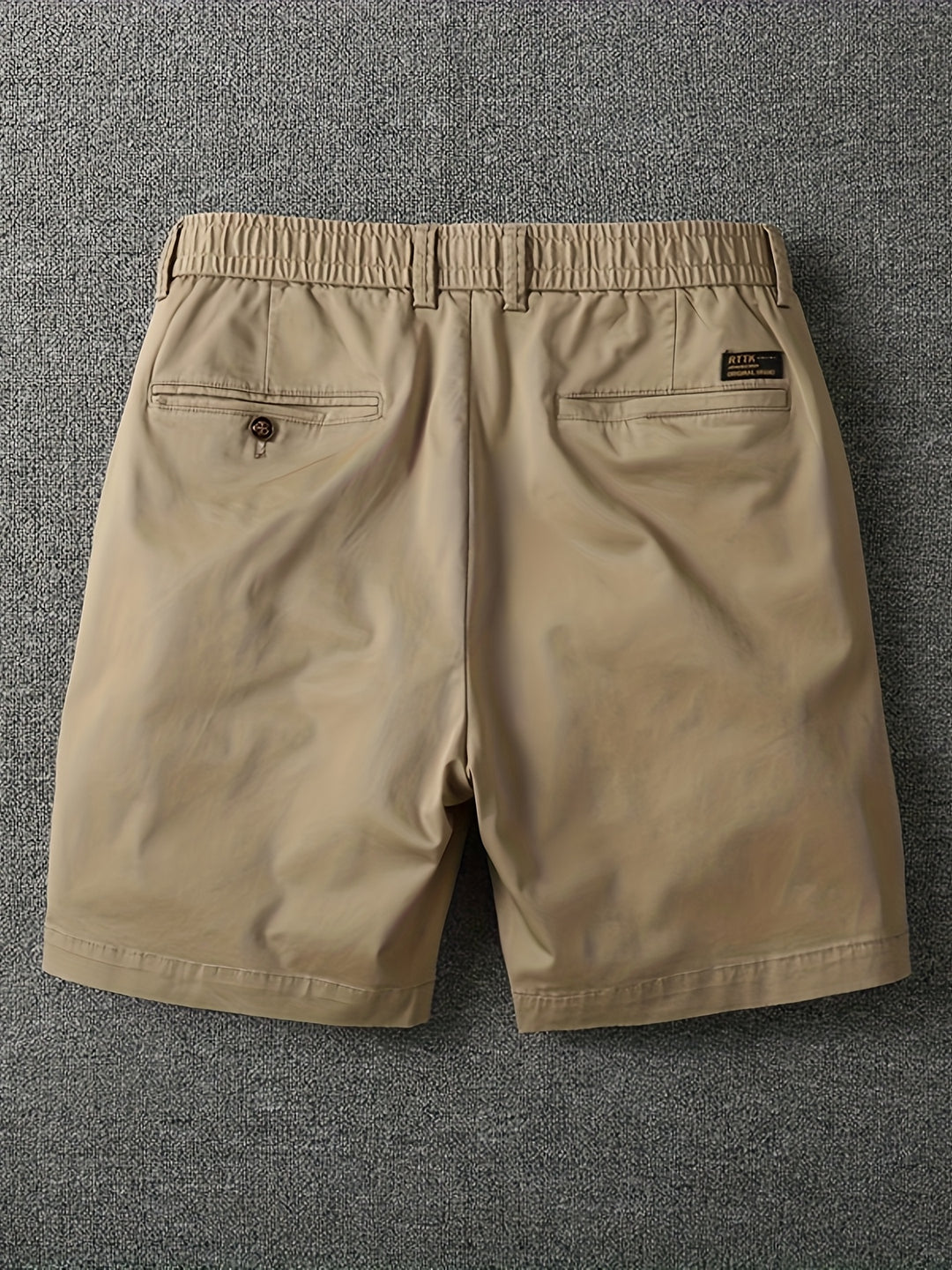 Szorty męskie z elastycznym pasem i zapięciem na guzik