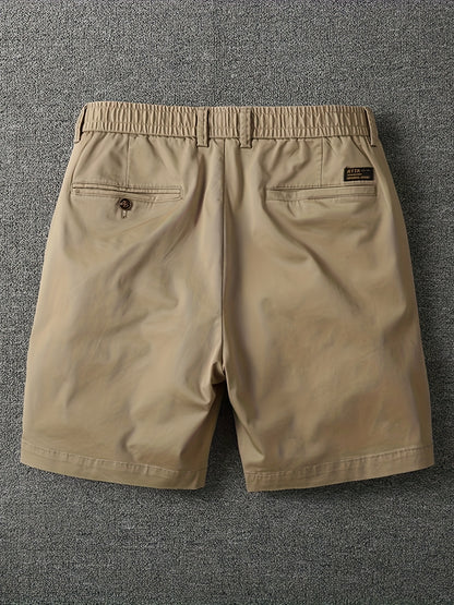 Szorty męskie z elastycznym pasem i zapięciem na guzik