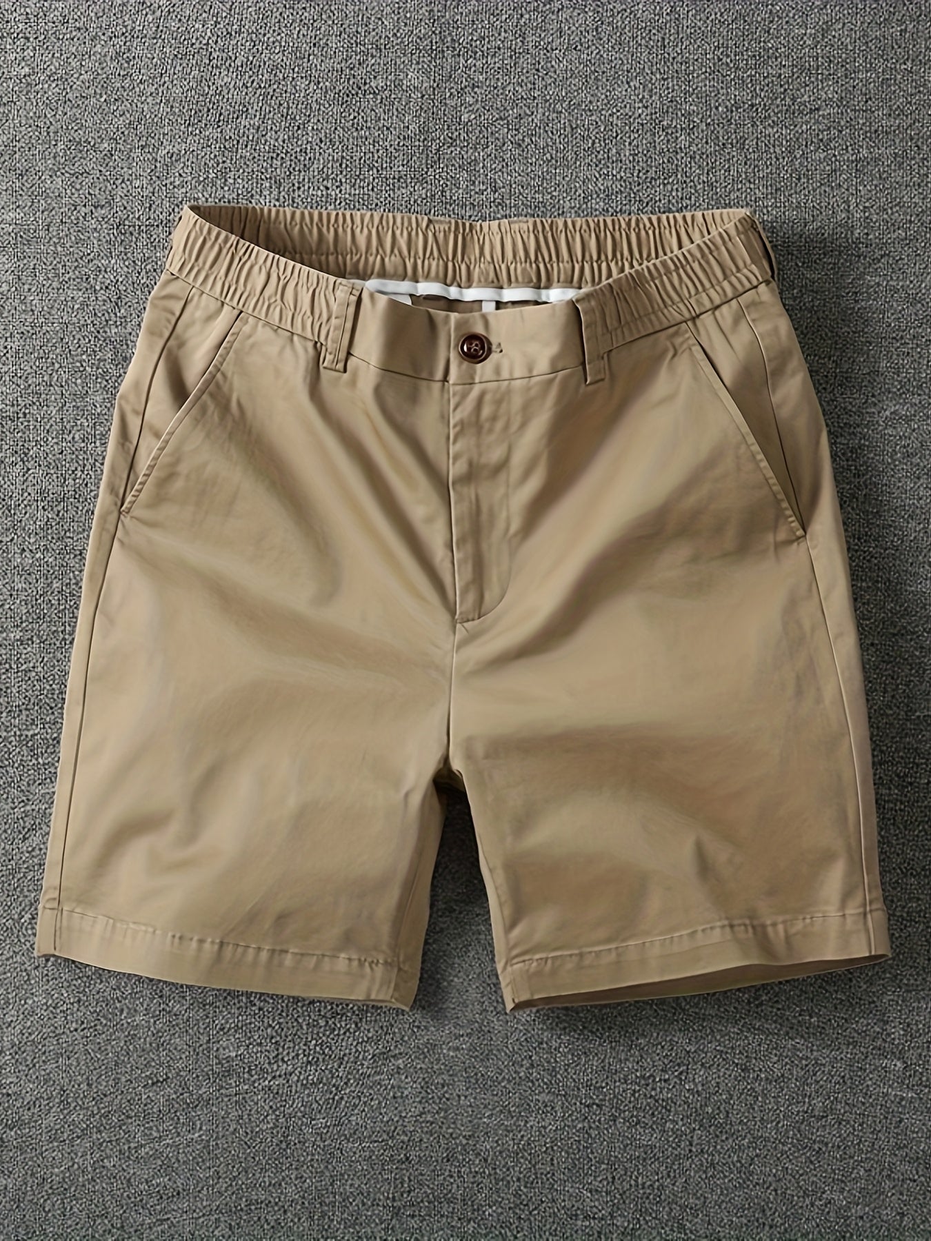 Szorty męskie z elastycznym pasem i zapięciem na guzik