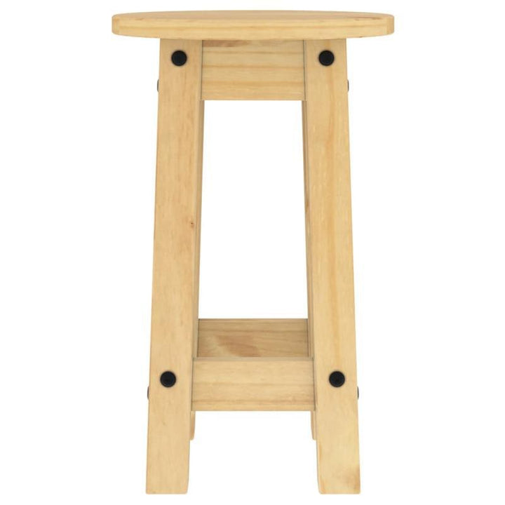 Taboret z okrągłym siedziskiem i dolną ramą wzmacniającą