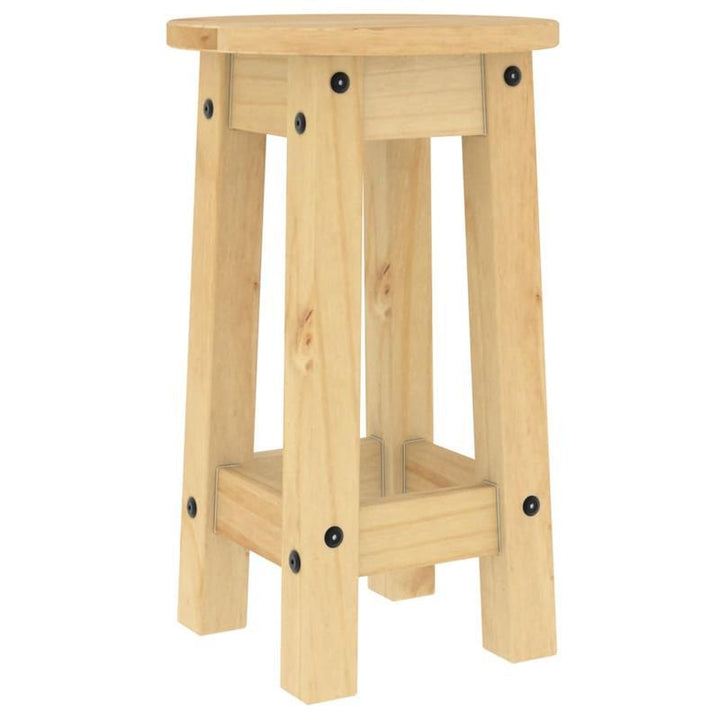 Taboret z okrągłym siedziskiem i dolną ramą wzmacniającą
