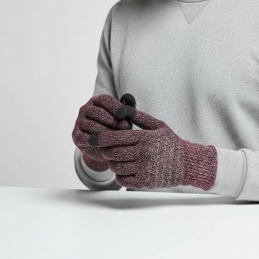 Termiczne dziane rękawiczki - CozyConnect