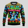 Uniseksowy neonowy sweter świąteczny