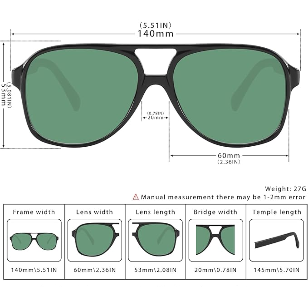 Okulary przeciwsłoneczne Aviator Retro - Indy, edycja lato 2025