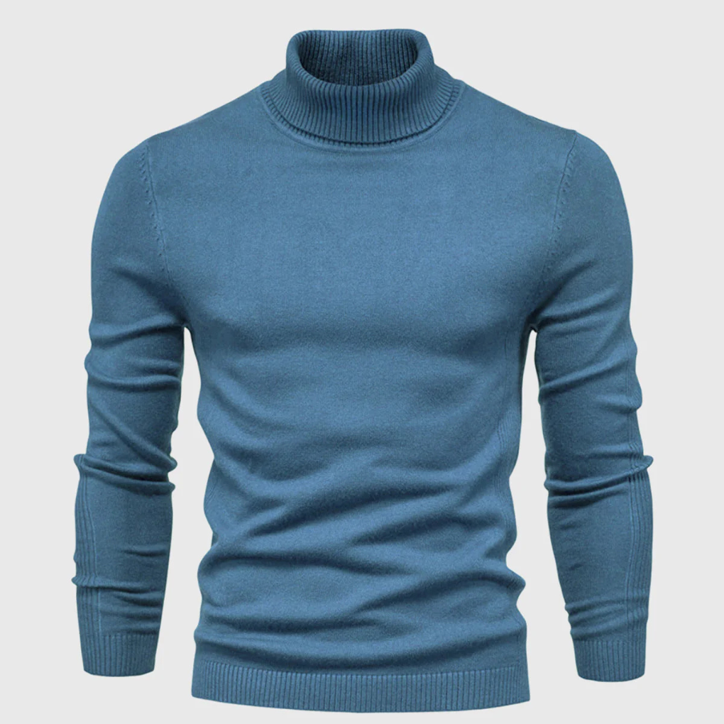 Sweter męski z golfem, który można prać