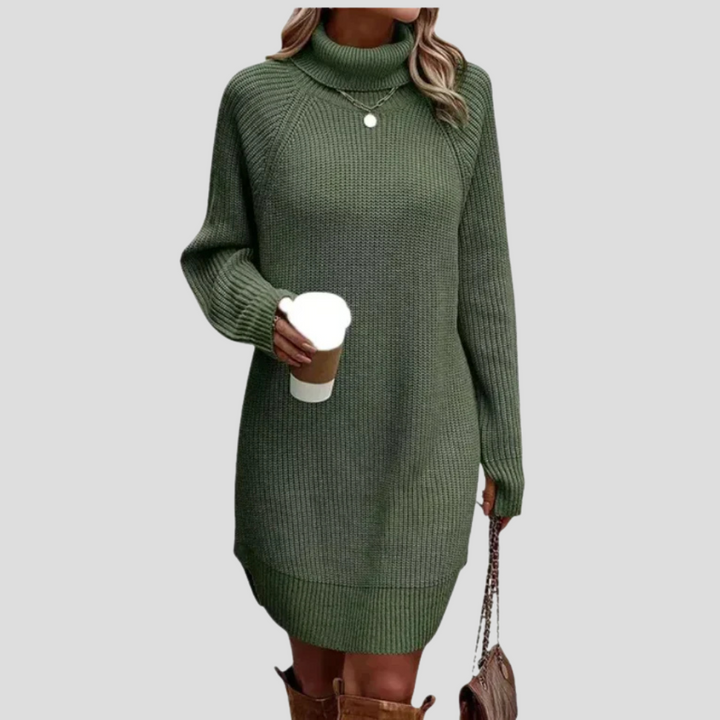 Kobiece Elegancka Sukienka Dzianinowa