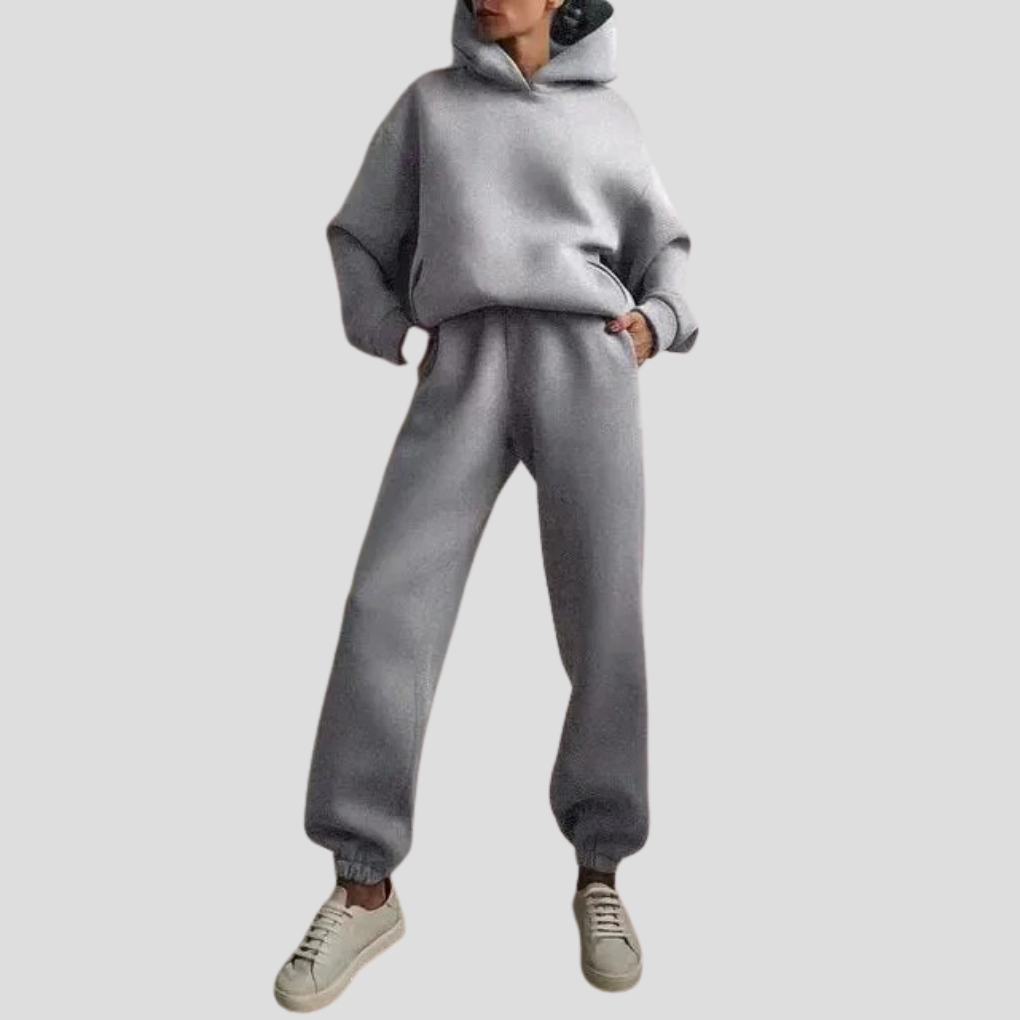 Zestaw Hoodie i Jogger dla kobiet – Relaksowane zimowe ubrania domowe