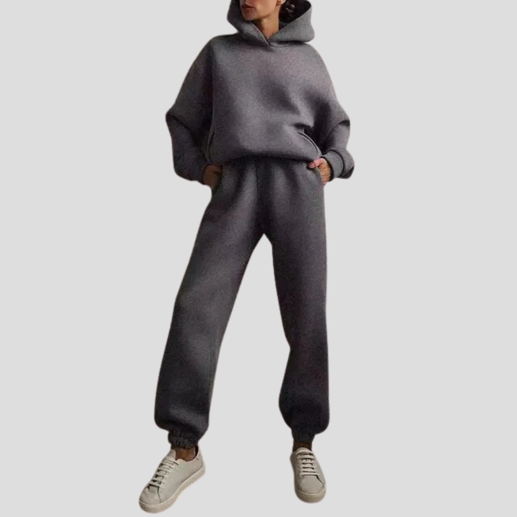 Zestaw Hoodie i Jogger dla kobiet – Relaksowane zimowe ubrania domowe