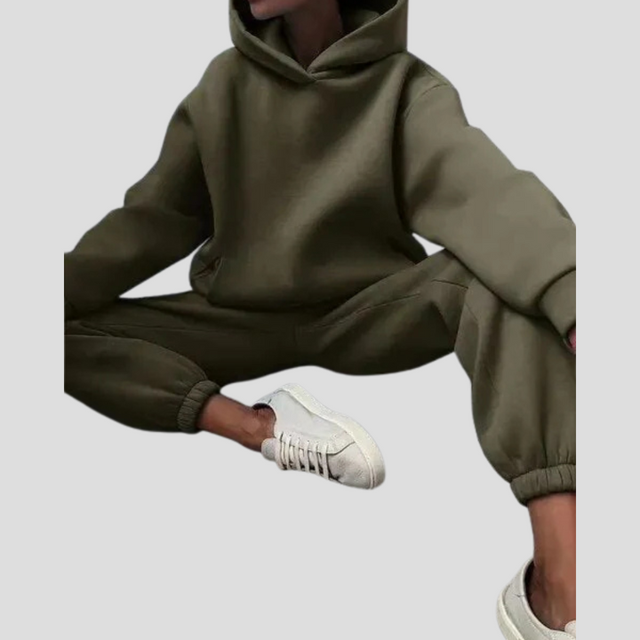 Zestaw Hoodie i Jogger dla kobiet – Relaksowane zimowe ubrania domowe