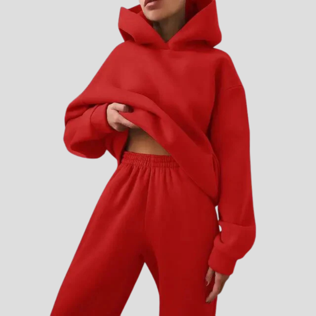 Zestaw Hoodie i Jogger dla kobiet – Relaksowane zimowe ubrania domowe