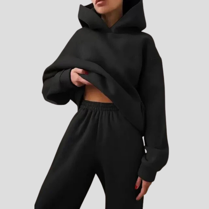 Zestaw Hoodie i Jogger dla kobiet – Relaksowane zimowe ubrania domowe