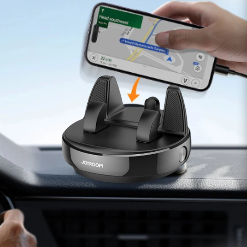 360° RotateX | Regulowany uchwyt samochodowy na telefon, czarny | Vanero