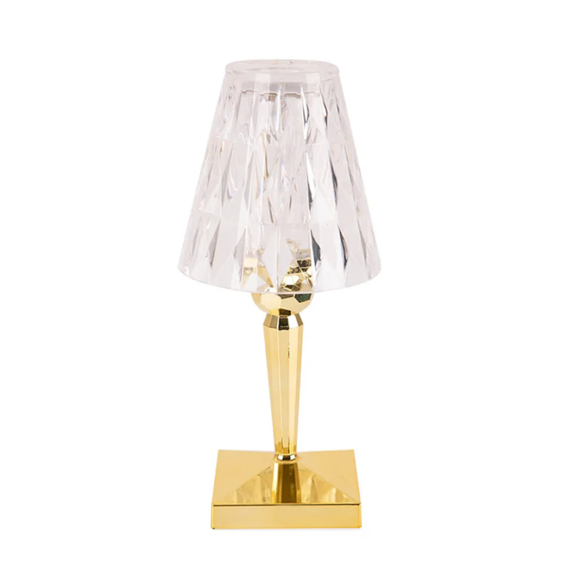 Szykowna lampa stołowa o kryształowym designie – CrystalLuxe