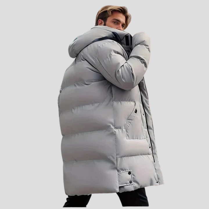 Męska kurtka typu parka – elegancka osłona na trudne warunki pogodowe