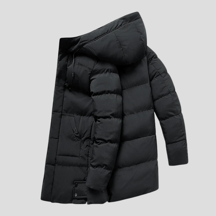 Męska kurtka typu parka – elegancka osłona na trudne warunki pogodowe