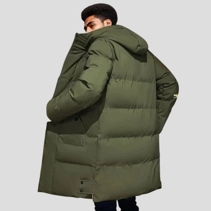 Męska kurtka typu parka – elegancka osłona na trudne warunki pogodowe