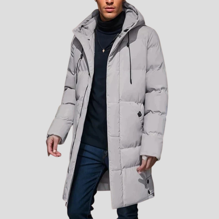 Męska kurtka typu parka – elegancka osłona na trudne warunki pogodowe