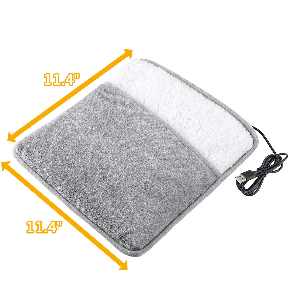 Podgrzewacz do stóp na USB z miękkiej flaneli o temperaturze 40 °C