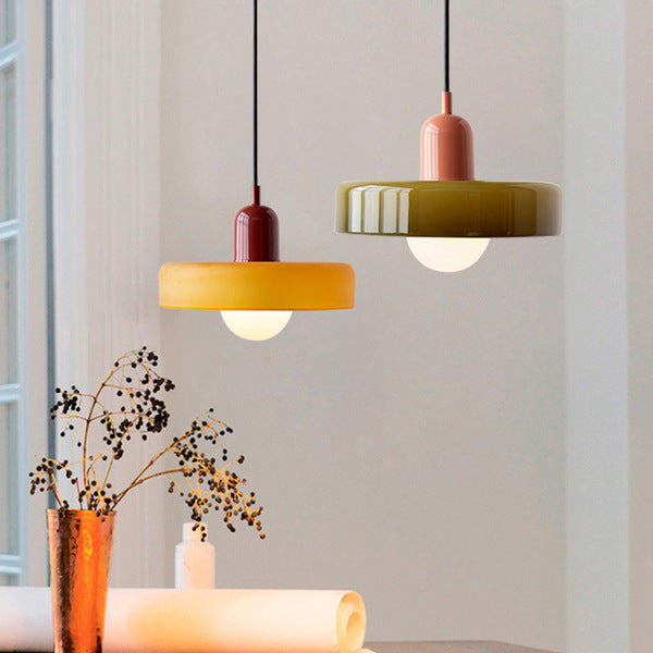 Kolorowa lampa wisząca w stylu Bauhaus - StiloGlas