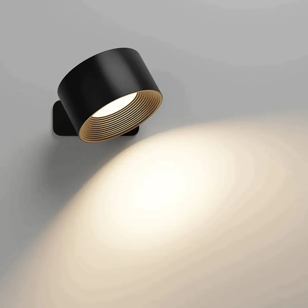 Bezprzewodowa lampa ścienna LED z obrotem 360°, ściemnianiem dotykowym, 3 barwami światła i akumulatorem USB-C