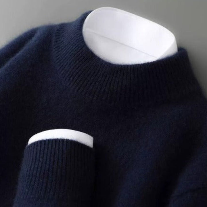 Elegancki damski sweter z kaszmiru ze stójką