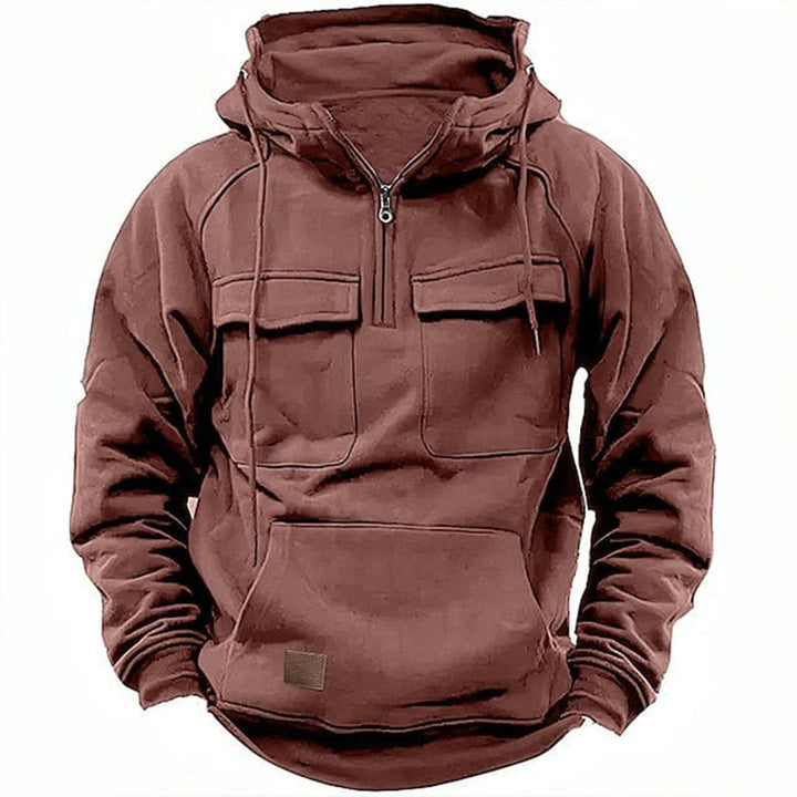 Hoodie Motocyklowy Retro dla Mężczyzn - Surowy Styl Spotyka Codzienny Komfort