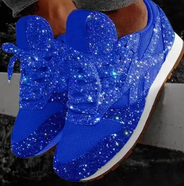 Damskie buty brokatowe z cekinami - Livia