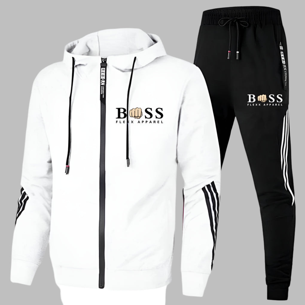 Heren Sportset - Ademend Polyester Trainingspak, Comfortabele Pasvorm-1