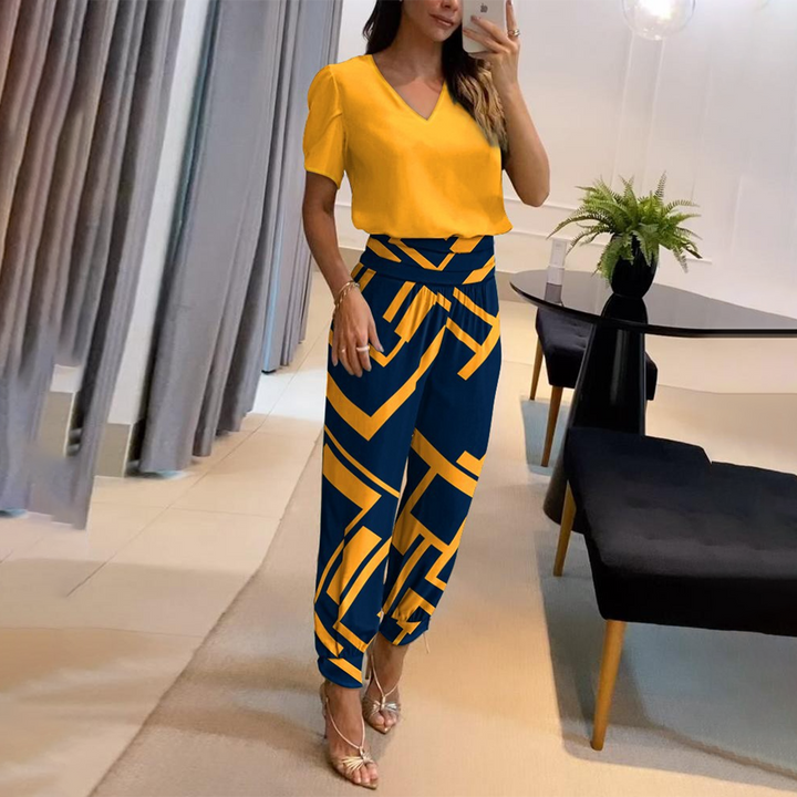 Tabea – Stylowy kombinezon z nadrukiem dla kobiet
