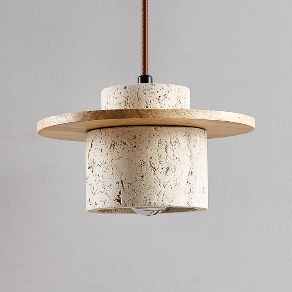 Lampa wisząca z trawertynu dla naturalnego luksusu - StoneGlow