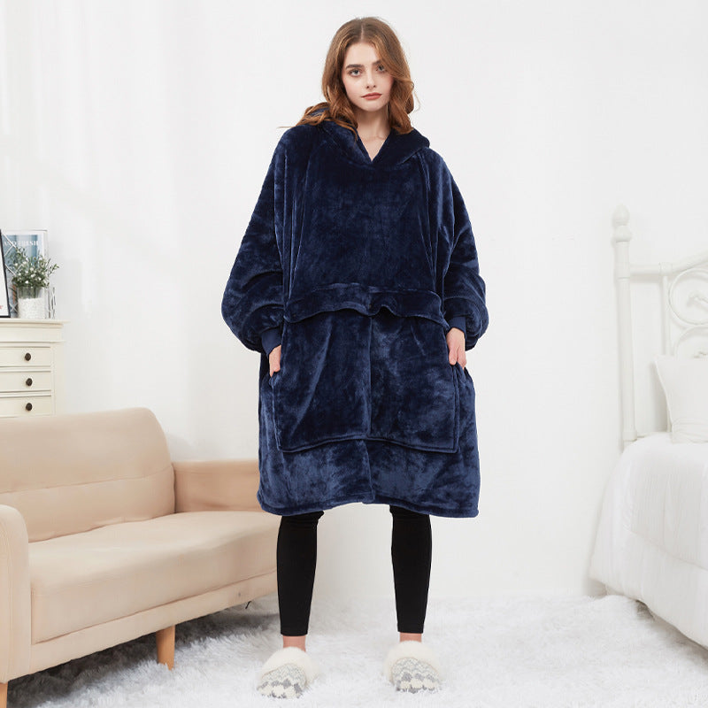 Ogrzewana bluza-koc oversize z sherpy z 3 poziomami