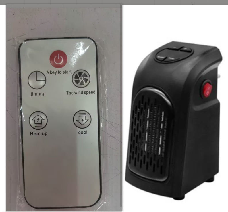 Ceramiczny termowentylator z termostatem i timerem do 12 godzin