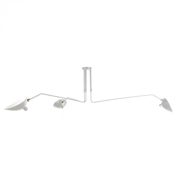 Czarna lampa sufitowa z obrotowymi ramionami – nowoczesny design