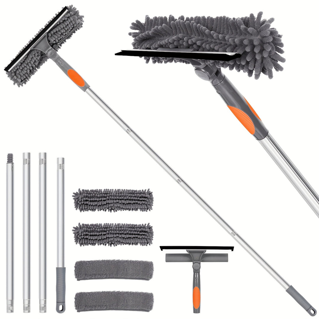Crystal Clear Vindu Cleaner – profesjonalny system do mycia okien i szyb 2 w 1 z teleskopowym uchwytem