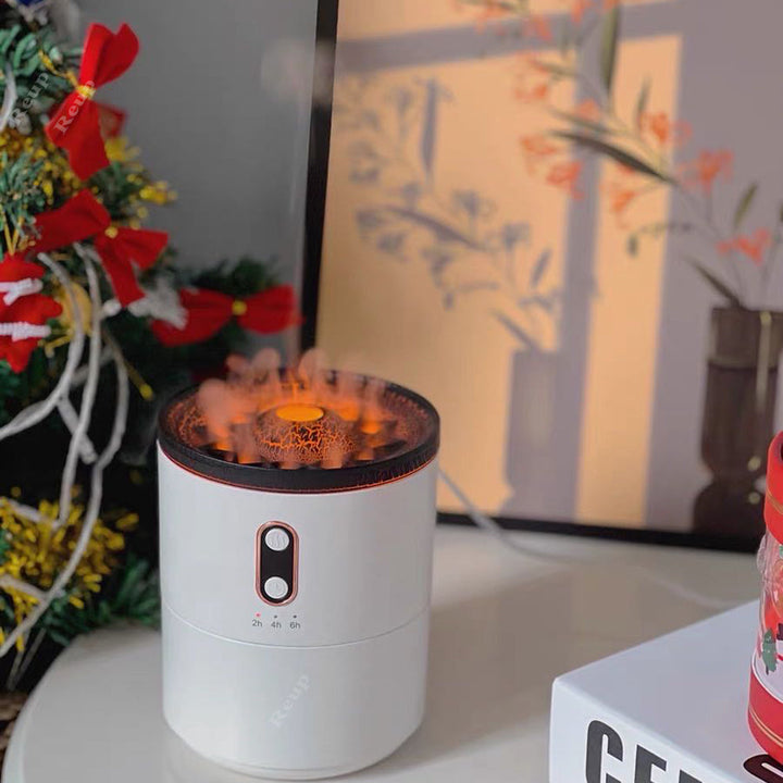 Dyfuzor Wulkan z pierścieniami meduzy, lampką nocną i zasilaniem USB