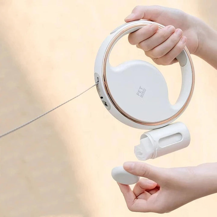 Automatyczna smycz dla psa z LED – ergonomiczny uchwyt i światło bezpieczeństwa
