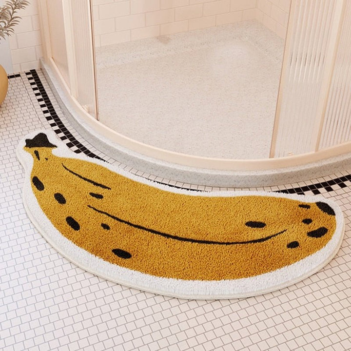 Antypoślizgowa mata łazienkowa z wzorem banana lub bakłażana - ZestPad