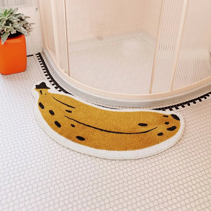 Antypoślizgowa mata łazienkowa z wzorem banana lub bakłażana - ZestPad