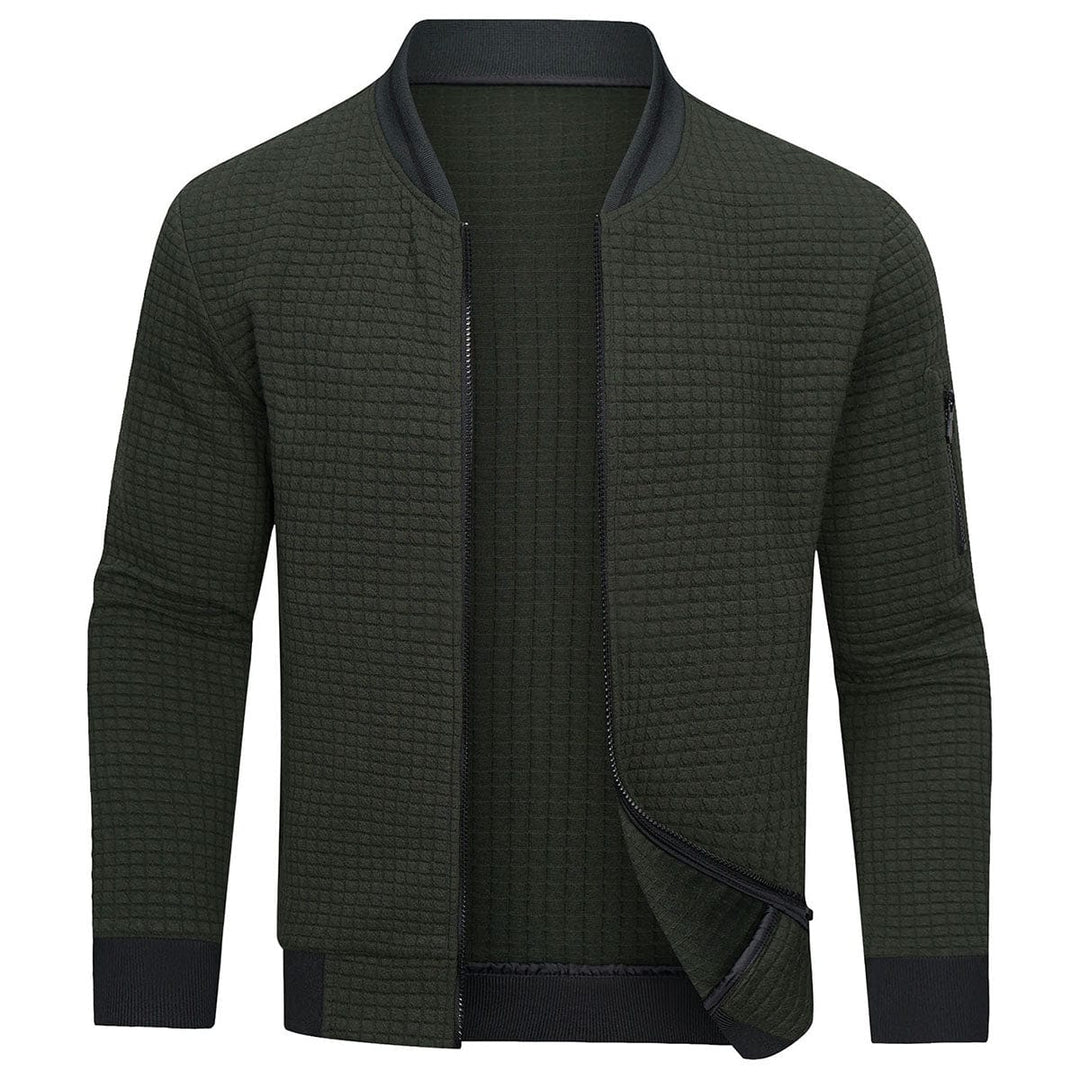 Bluza męska pikowana z zamkiem