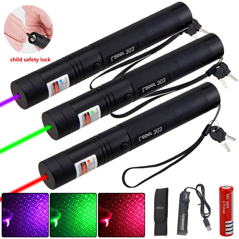 Zelara-Power Laser Pointer 303 - ładowany przez USB, widoczny wskaźnik laserowy o dużej mocy