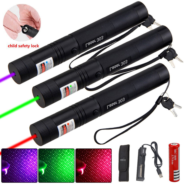 Zelara-Power Laser Pointer 303 - ładowany przez USB, widoczny wskaźnik laserowy o dużej mocy